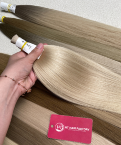 Tóc nối tự nhiên Cao Cấp tóc tẩy/nhuộm màu dài 60cm