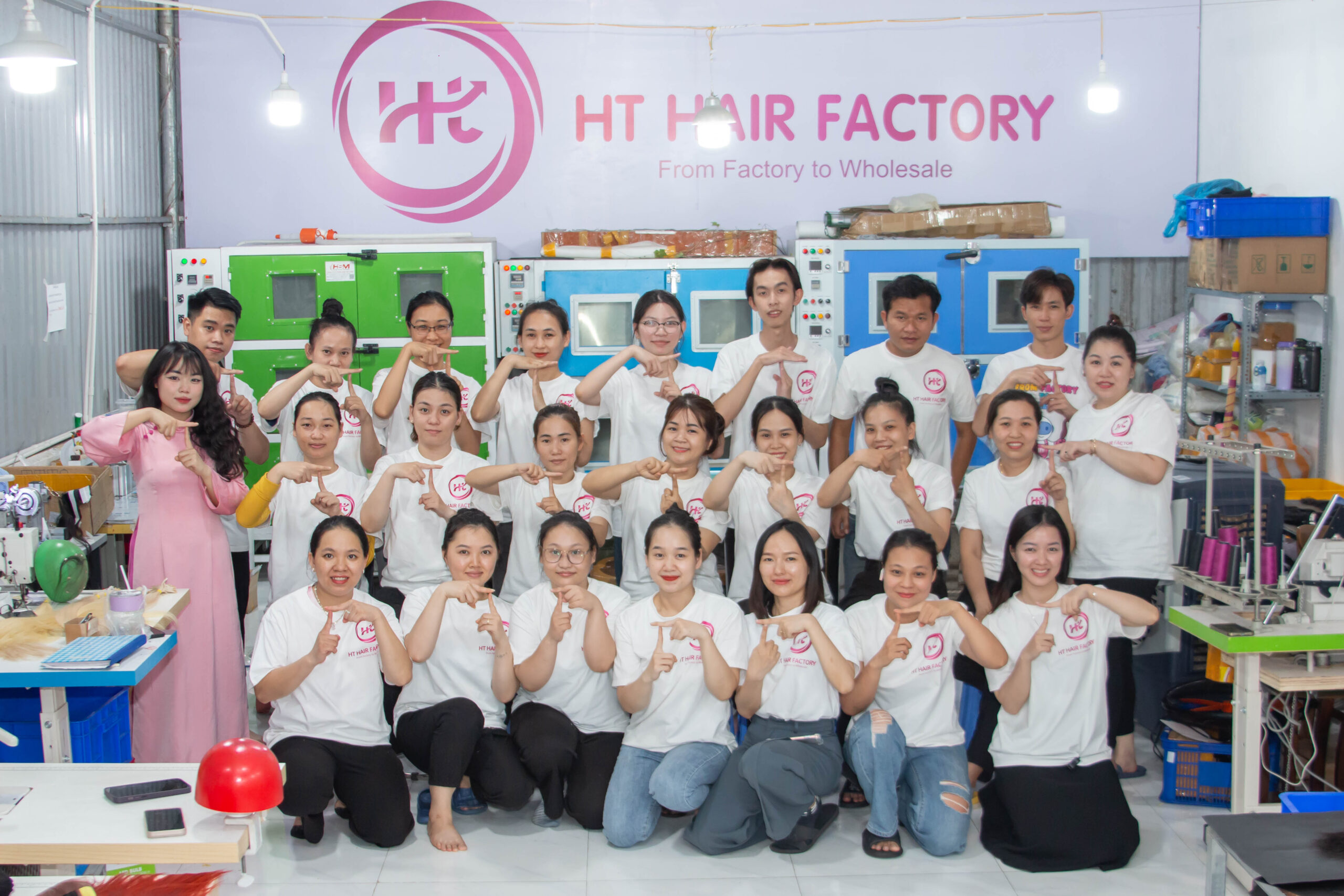 Không gian sản xuất tóc thật Hưng Thịnh Việt Nam